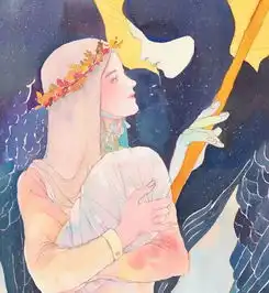  小央美绘画欣赏惊艳有仙气的配色,水彩插画的高贵清冷疏离感