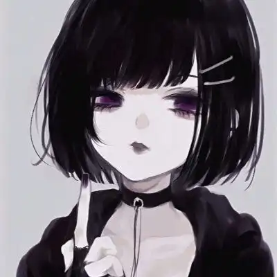  二次元黑暗系女生头像,高清好看的黑暗系二次元动漫女生头像图片