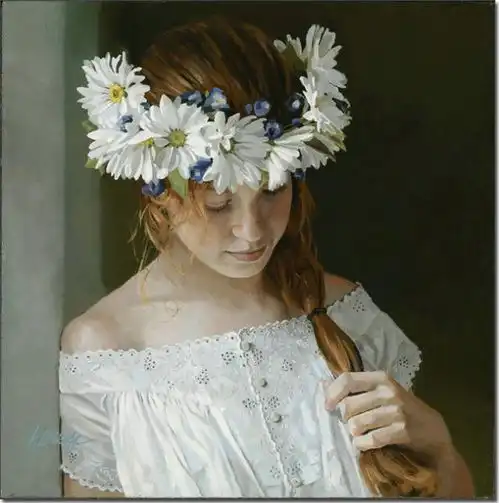  德国美女艺术家油画作品欣赏,光影生动,色彩丰富