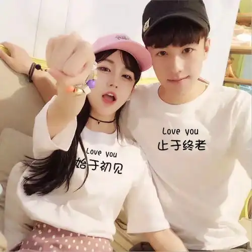  气质qlz情侣装夏装2019新款韩版原宿bf风宽松t恤春装夏季ins短袖
