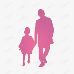  父女牵手背影素材图片免费下载千库网