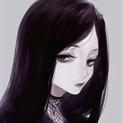  二次元黑暗系女生头像,高清好看的黑暗系二次元动漫女生头像图片