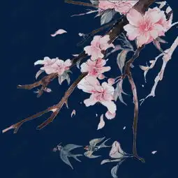  卡通唯美桃花花鸟画素材图片免费下载高清psd千库网图片编号9018607