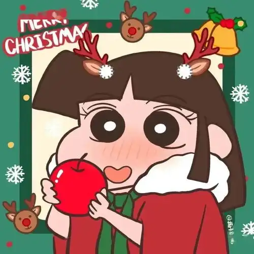  情侣头像敲可爱的圣诞情侣头像