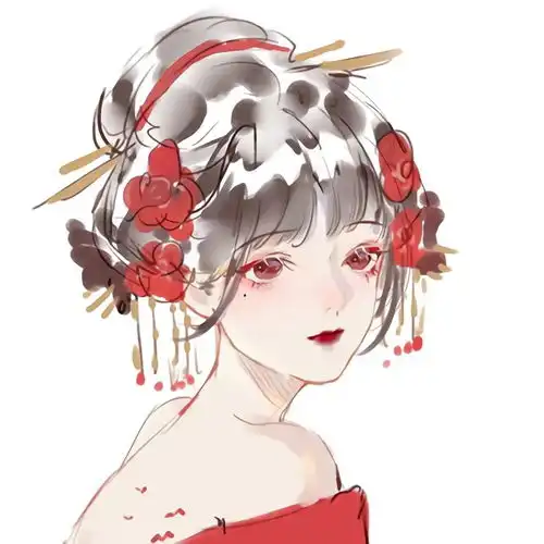  中国古风二次元女头,美到没朋友