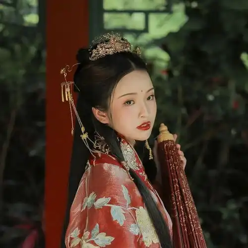  古风真人女生头像以此轮皎洁的明月,共祝我们拥有长久的欢喜与美梦
