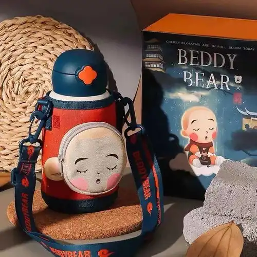  超可爱的一禅小和尚水杯杯具熊联名