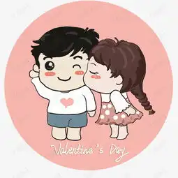  我爱你亲亲情人节卡通素材图片免费下载高清psd千库网图片编号9833947