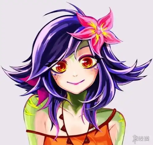  大触绘制lol新英雄妮寇同人作品小萝莉俏皮可爱