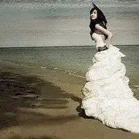  婚纱头像女生背影捧花微信头像图片大全