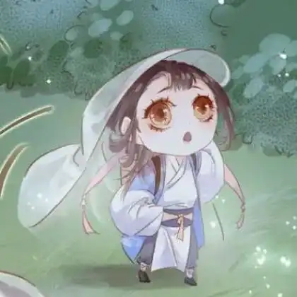  可爱卡通小仙女头像,清新头戴纱巾的女孩