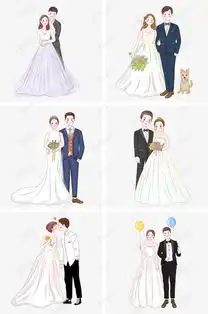 新郎新娘手绘插画素材图片免费下载高清psd千库网图片编号11301112