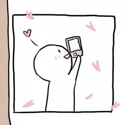  小白人情侣头像一对简笔画可爱小人系列