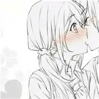  动漫激烈亲吻情侣头像两人两张一对微信头像图片大全