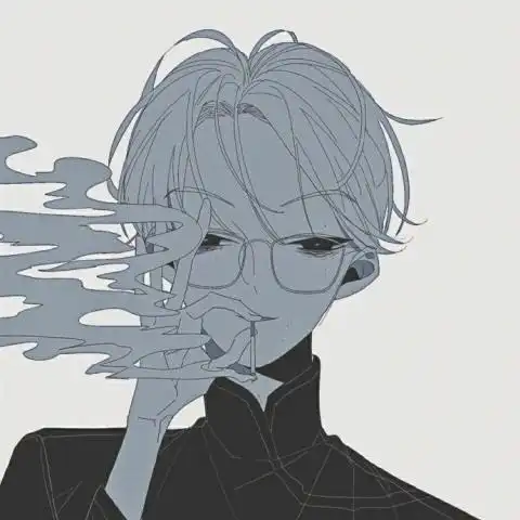  冷酷霸气男生动漫头像黑白超拽冷系列一组18张