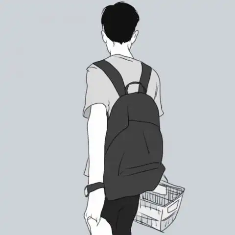  情侣头像卡通一对背影手绘男女一对两张超酷