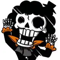  萌萌的布鲁克头像帅气黑白骷髅布鲁克微信头像