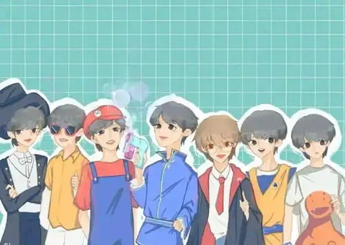  时代少年团动漫壁纸背景图