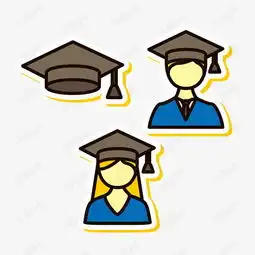  矢量卡通男生女生佩戴博士帽素材图片免费下载高清卡通手绘psd千库网图片编号7244177