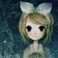  一对绿色卡通情侣头像急