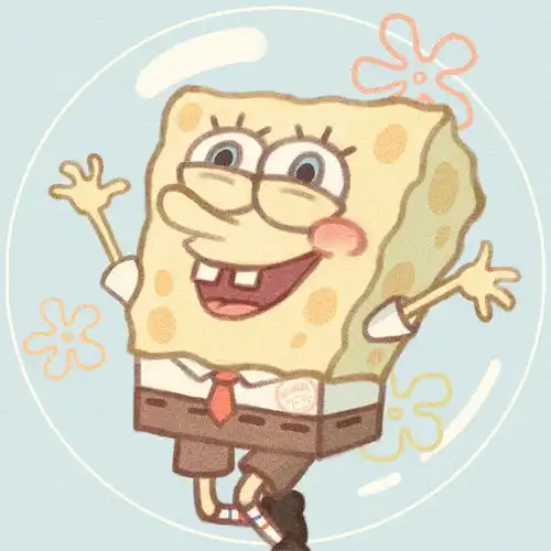  海绵宝宝情侣头像谁都会犯错,所以才会在铅笔的另一头装上橡皮