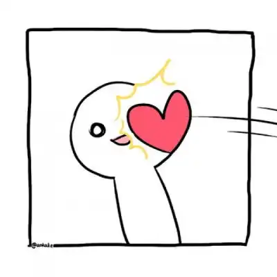  简笔画可爱情侣头像.