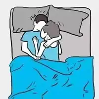  情侣睡姿卡通图片卡通情侣拥抱睡觉姿势图片