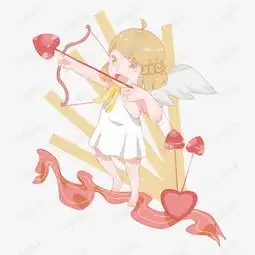  卡通手绘射爱心丘比特女孩素材图片免费下载高清psd千库网图片编号11476720