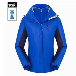  汤河之家外情侣款冲锋衣男女三合一户外两件套抓绒可拆卸登山服b