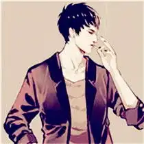  有了心事的男人爱上抽烟男生吸烟卡通头像图片