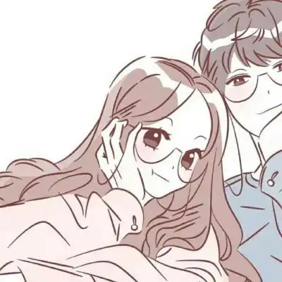 情侣头像真人动漫简约