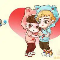  卡通结婚头像两张一组微信头像图片大全