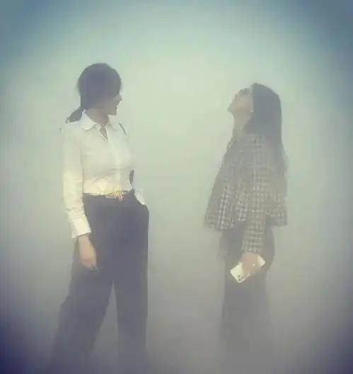  朱珠与好友一起看展,怼镜拍照脸蛋不见发福,巧遮孕肚状态好