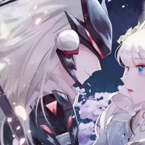  古风动漫情侣头像捧着花见面永远是件浪漫的事