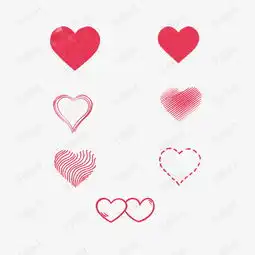  情人节各式各样卡通手绘爱心素材图片免费下载高清psd千库网图片编号11100622