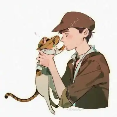  情侣头像抱着猫猫love