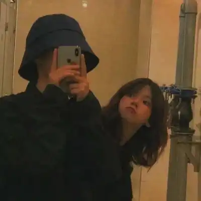  原宿风头像情侣双人真人复古情侣头像原宿风