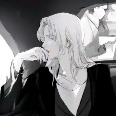  黑白动漫系列情侣头像