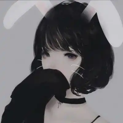  二次元黑暗系女生头像,高清好看的黑暗系二次元动漫女生头像图片
