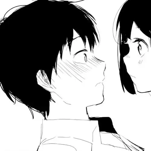  日系黑白动漫情头哇撒,我爱了