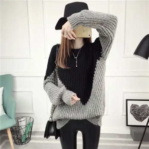  阔腿裤扔了吧,现流行慵懒风毛衣加高筒靴,显瘦保暖,比皮草洋气