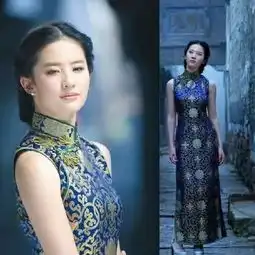  军阀太太造型赵丽颖霸气,刘亦菲唯美,看到她,一秒沦陷旗袍