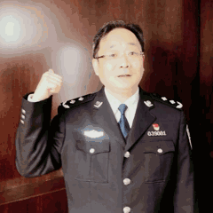  阜阳公安真人版表情包走红局长出演点赞表情