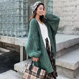  玩转慵懒风,针织开衫温暖来袭