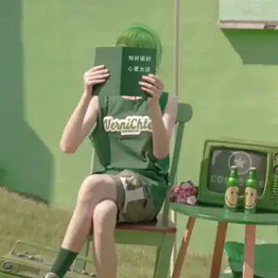  2023最新小清新绿衣情侣头像