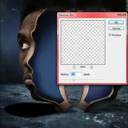 ps合成超现实的海面人物头像海岛效果国外教程