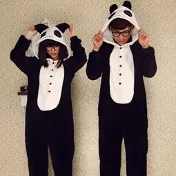  特价秋冬季情侣睡衣冬季动物连体熊猫加厚珊堆糖,美好生活研究所