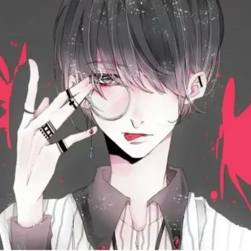  动漫男生头像数点雨声风约住,朦胧淡月云来去