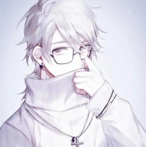  动漫男生头像,戴眼镜的男头,我还是曾经那个少年,英姿风发