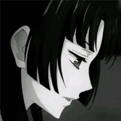  黑暗系动漫头像黑暗系列少女丧图片